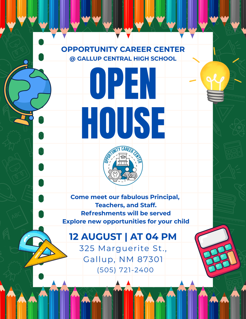 Color pencils flyer for the OCC Open House. August 12 starting at 4pm. Refreshments will be served.