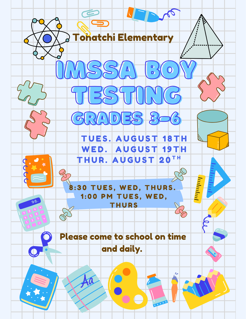iMSSA Beginning of Year (BOY) Testing – Grades 3-6