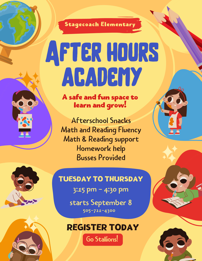 After Hours Academy starts Sept 8, 3:15-4:30pm