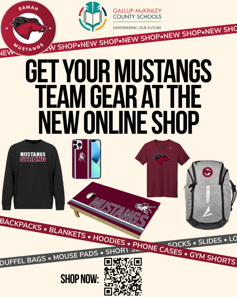 Advertisement poster with sports gear. Items include a backpack, hoodie, shorts, mouse pad, slides, and phone cases.