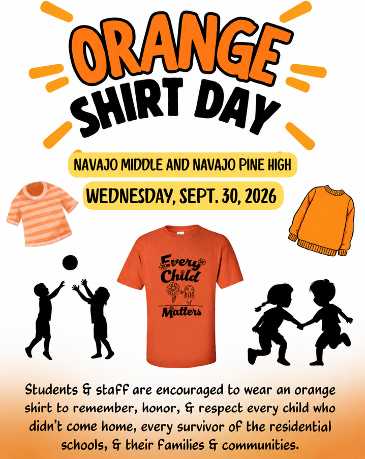 The flyer is Orange Shirt Day on September 30, 2026. It is to remember, honor and respect every child who didnt come home from the residential schools to their families and communities.