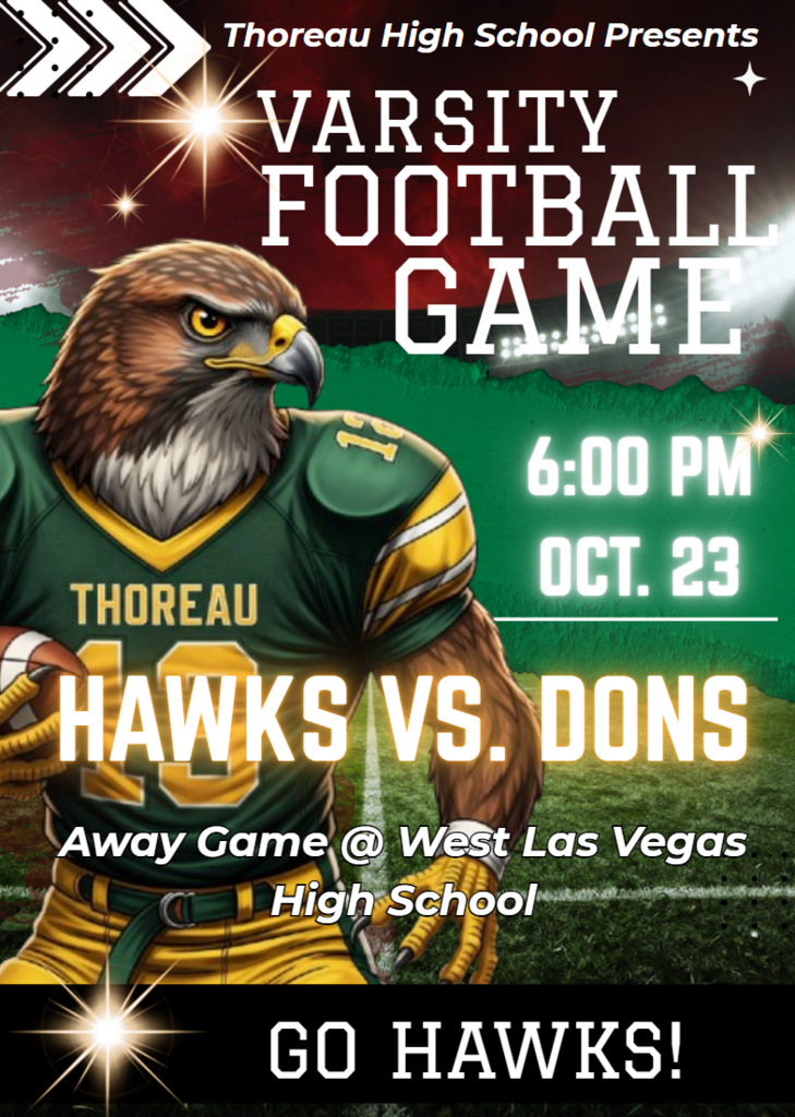 Flyer for a high school football game. Image of an eagle mascot holding a football.