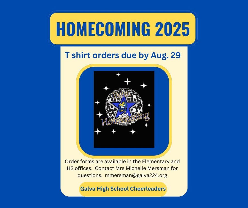 Homecoming t shirt orders