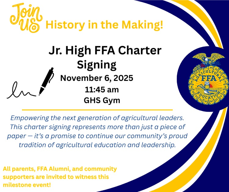 Jr High FFA Charter Invite