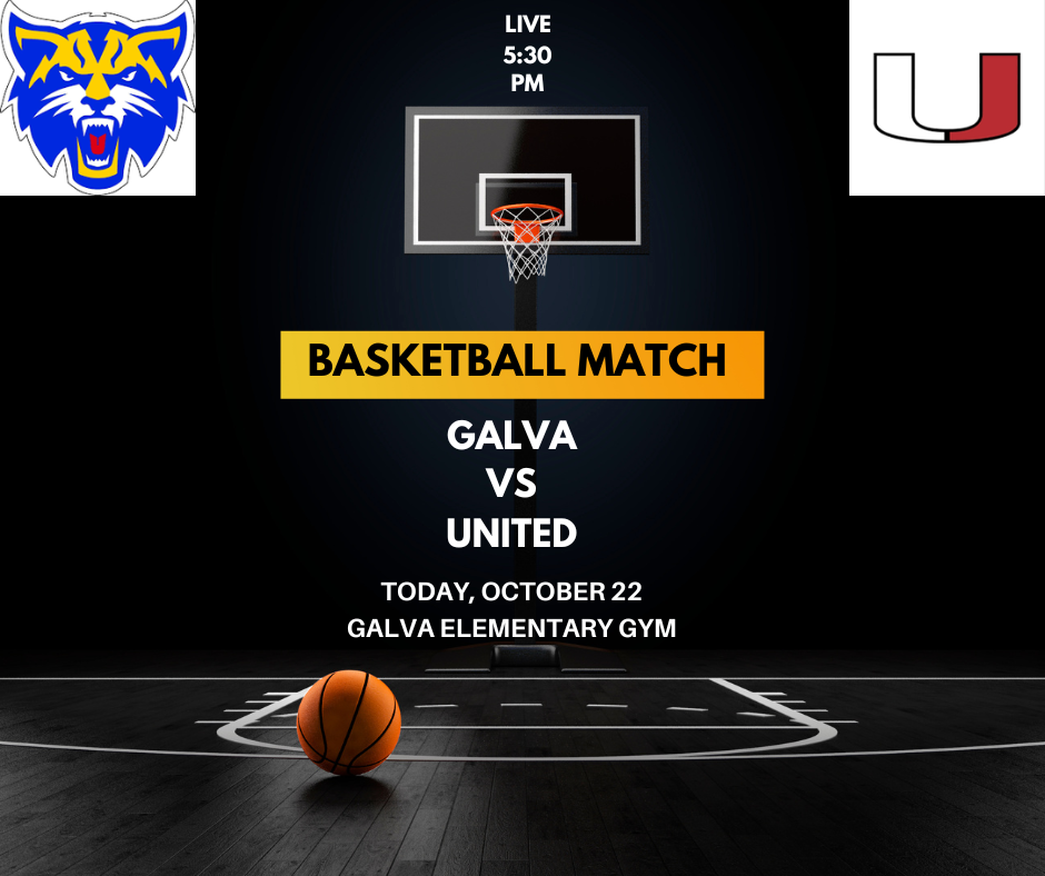 Galva vs United at 5:30 PM, Galva's Elementary Gym @ 5:30 PM