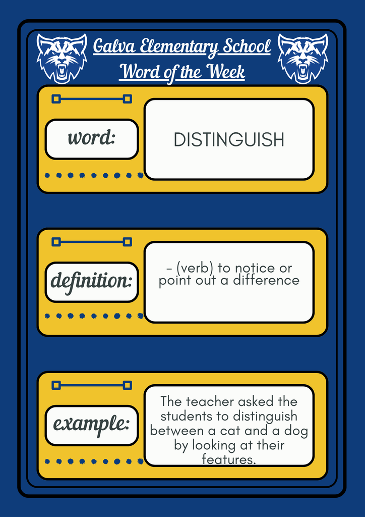 Word of the Week - DISTINGUISH