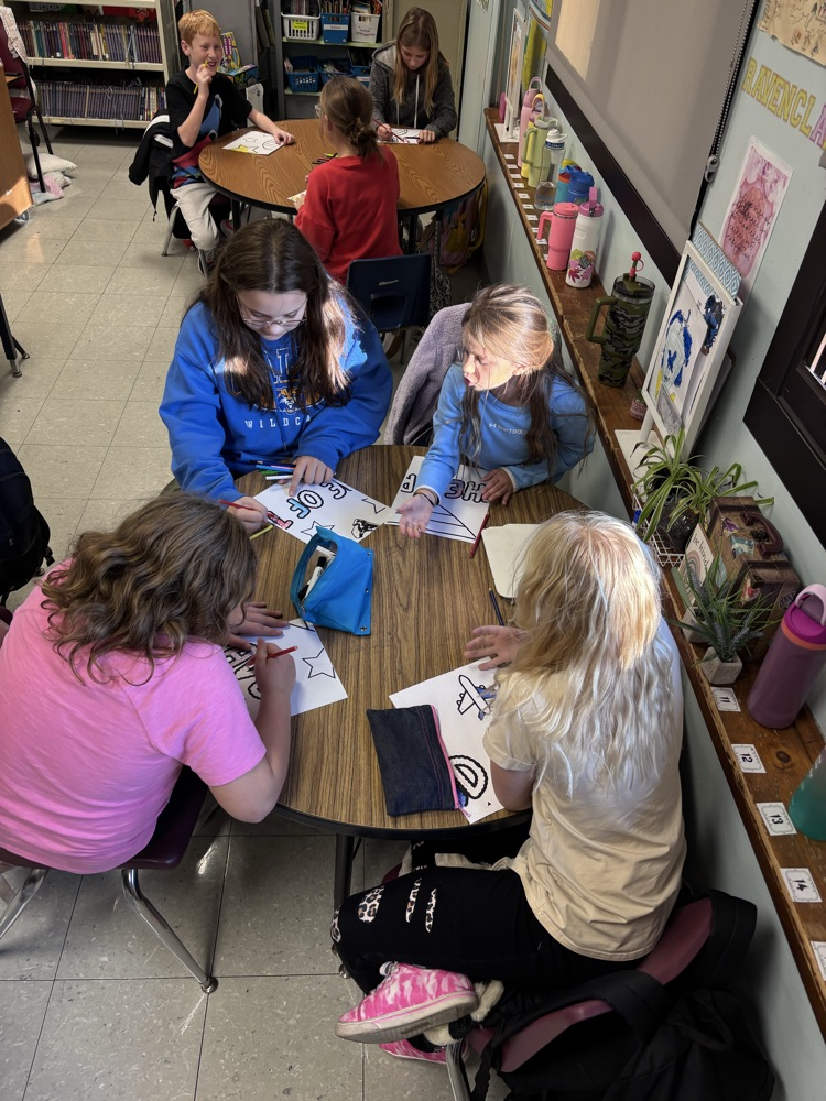kids working on an art project