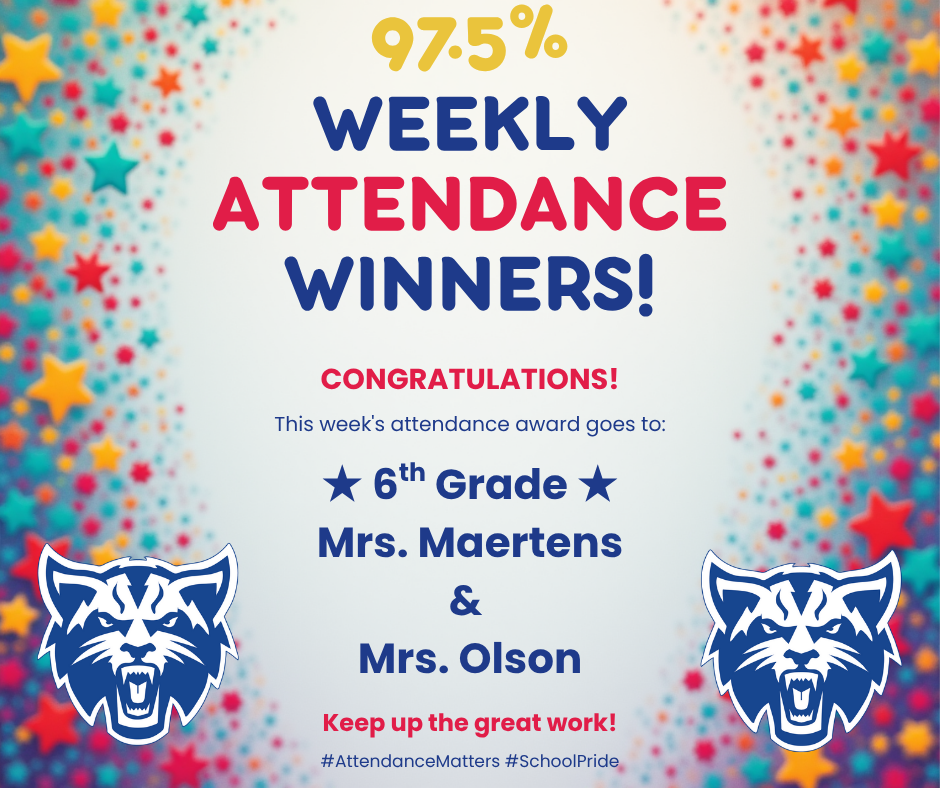 Weekly Attendance Winners - 6th Grade