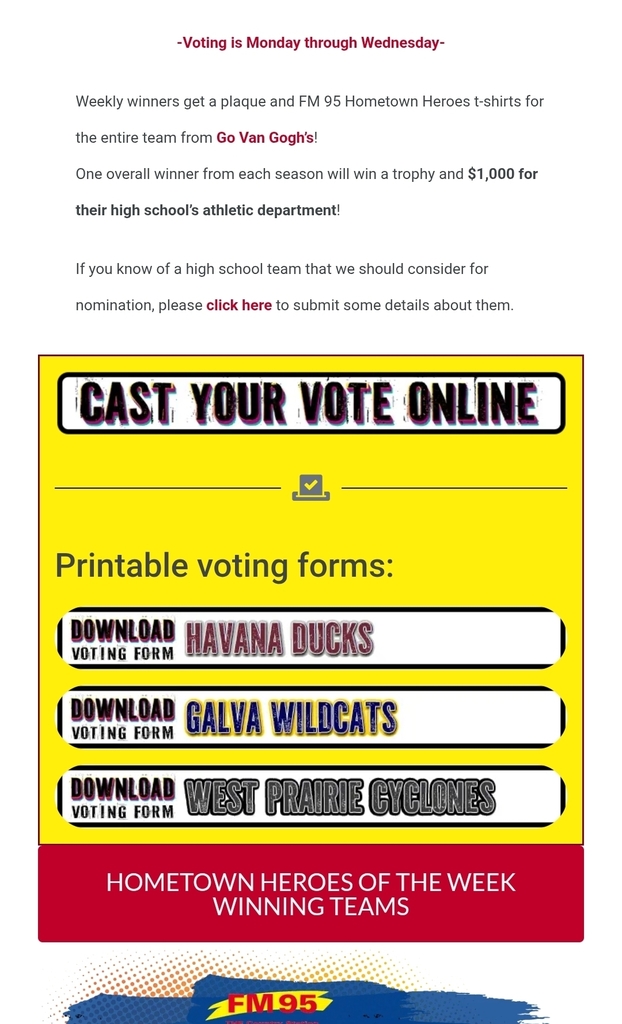 voting for Hometown heroes.