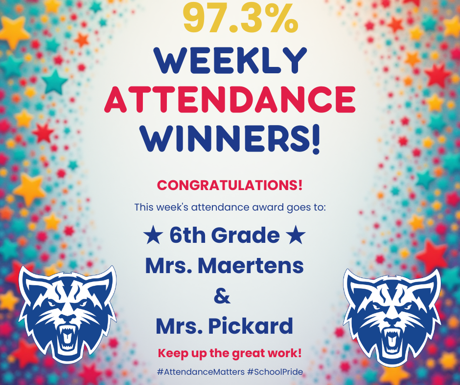 Attendance Winners - 6th Grade