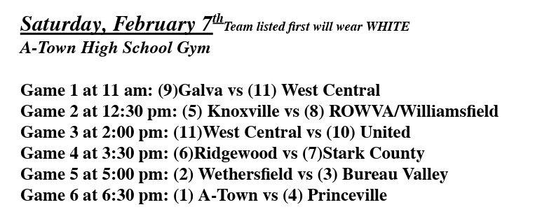 Game Schedule 11 AM- 6:30 PM