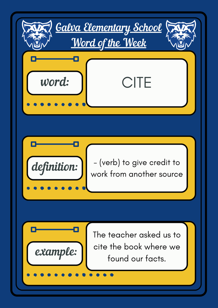 Word of the Week - CITE