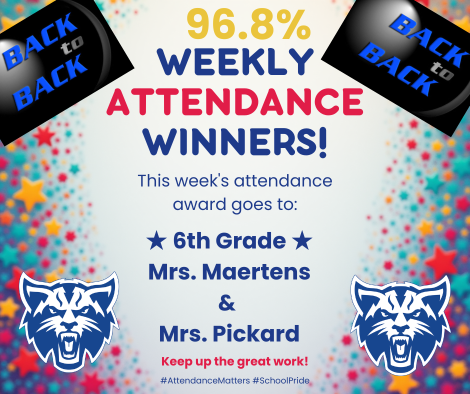attendance winners - 6th grade