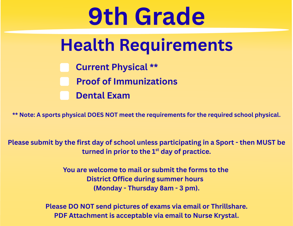 9th Grade Health Requirements