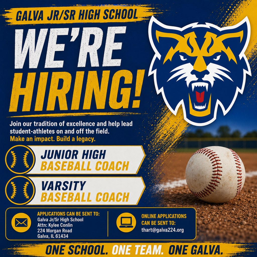 Junior High and Varsity baseball position available!