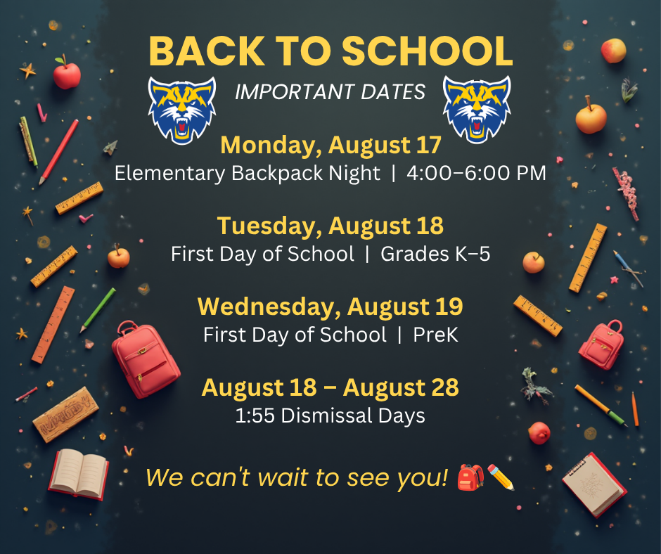 Back to School Dates 26-27