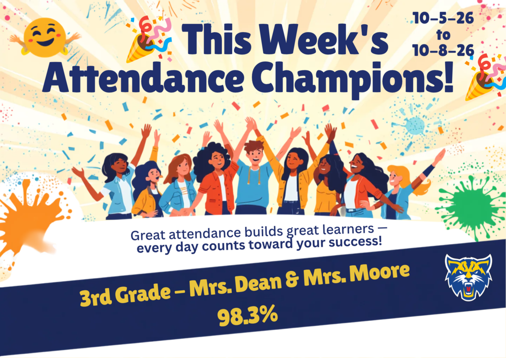 Attendance Winners - 3rd Grade