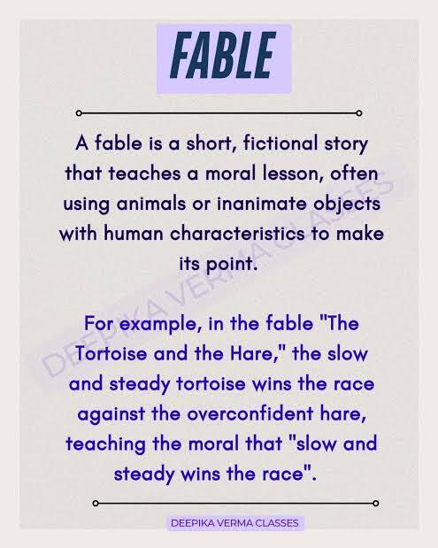 Definition and example of a fable