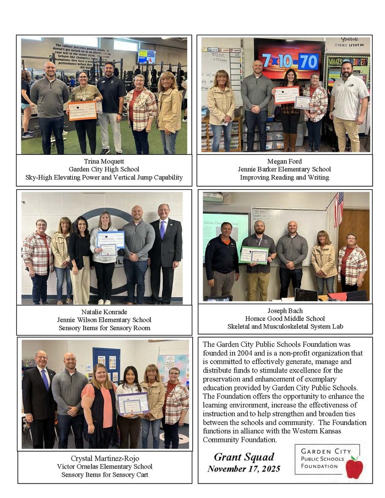 Garden City Public Schools Foundation Grant Squad
