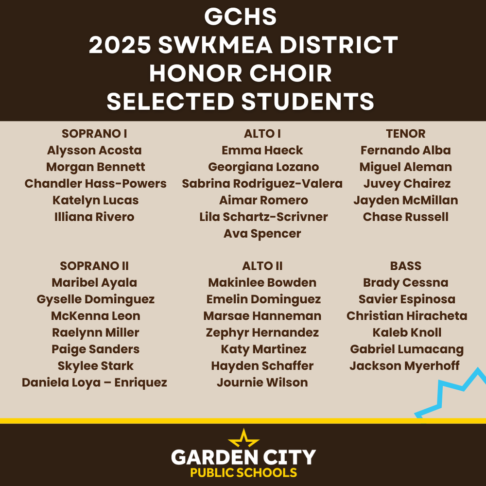 GCHS 2025 SWKMEA District Honor Choir 