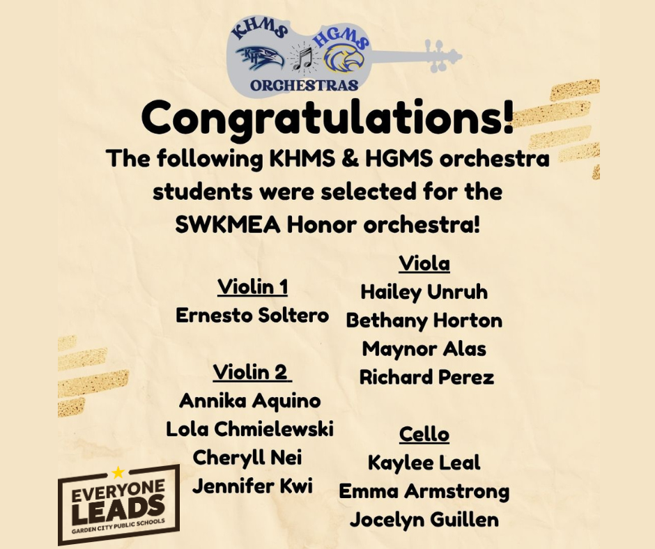 Middle School Students Make Honor Orchestra