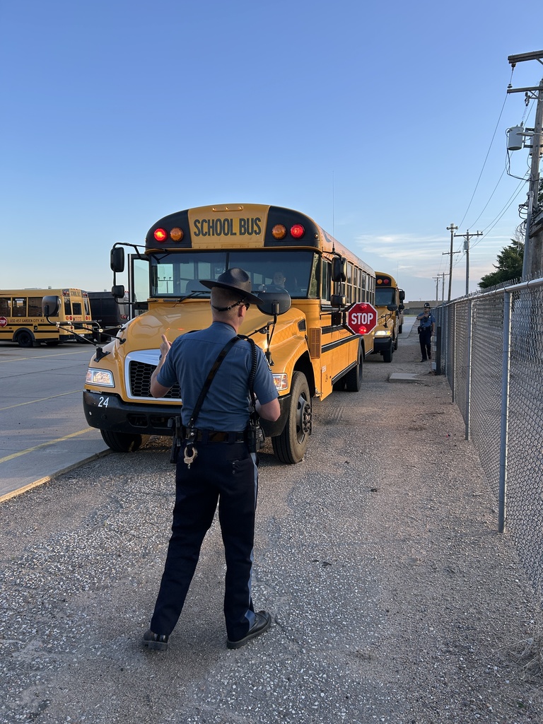 Kansas Highway Patrol Inspects Buses 