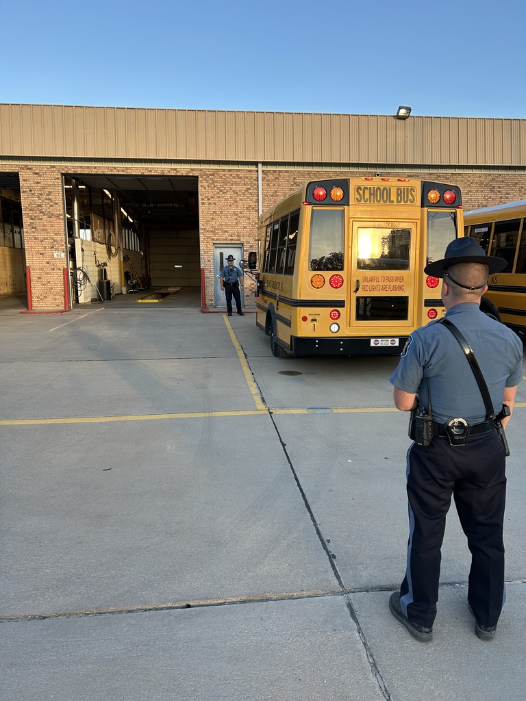 Kansas Highway Patrol Inspects Buses 