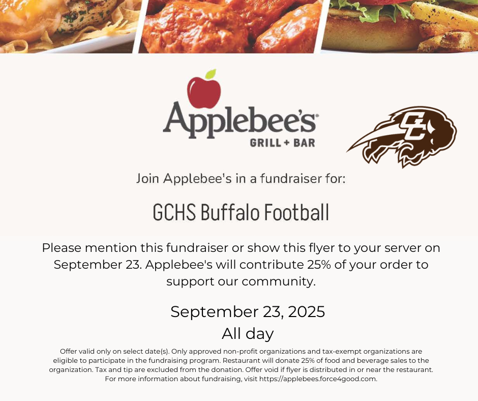 GCHS Football Team Applebee's Fundraiser