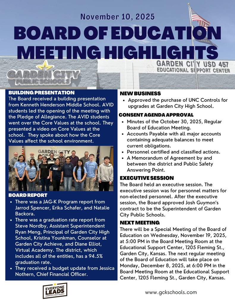 Board of Education Meeting Recap 