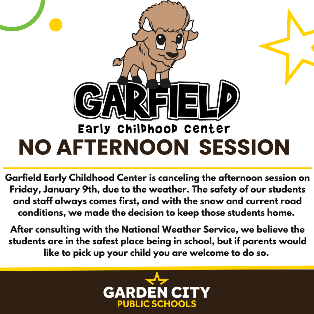 Garfield Cancels Afternoon Session 
