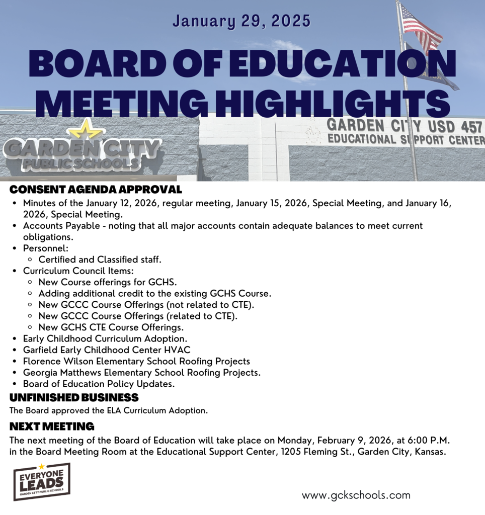Recap Board of Education Meeting 
