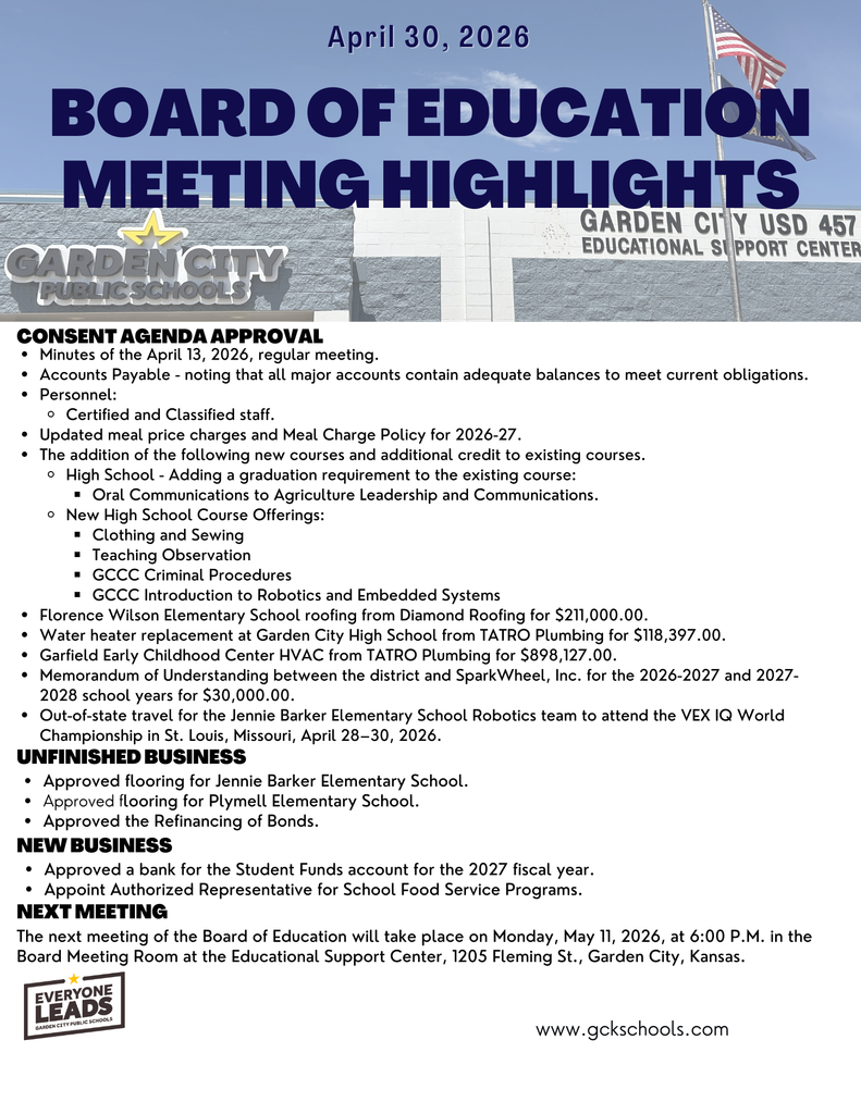 Recap Board of Education Meeting 