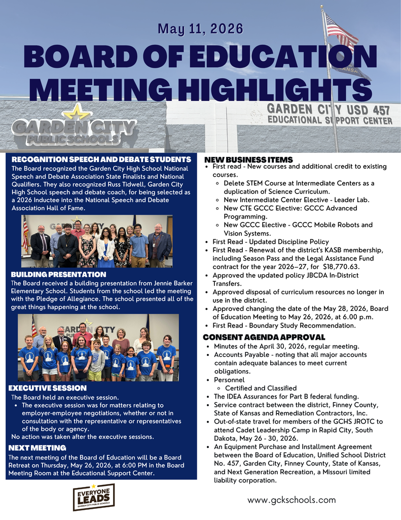 Board of Education Meeting Recap