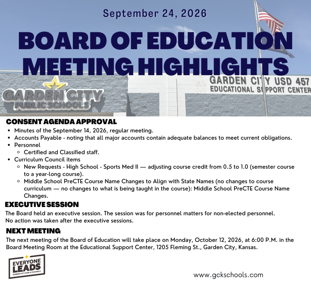 Recap Board of Education Meeting 