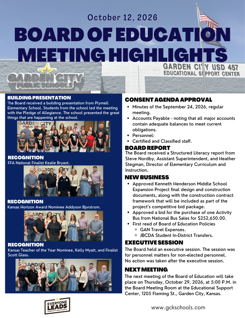 Recap Board of Education meeting
