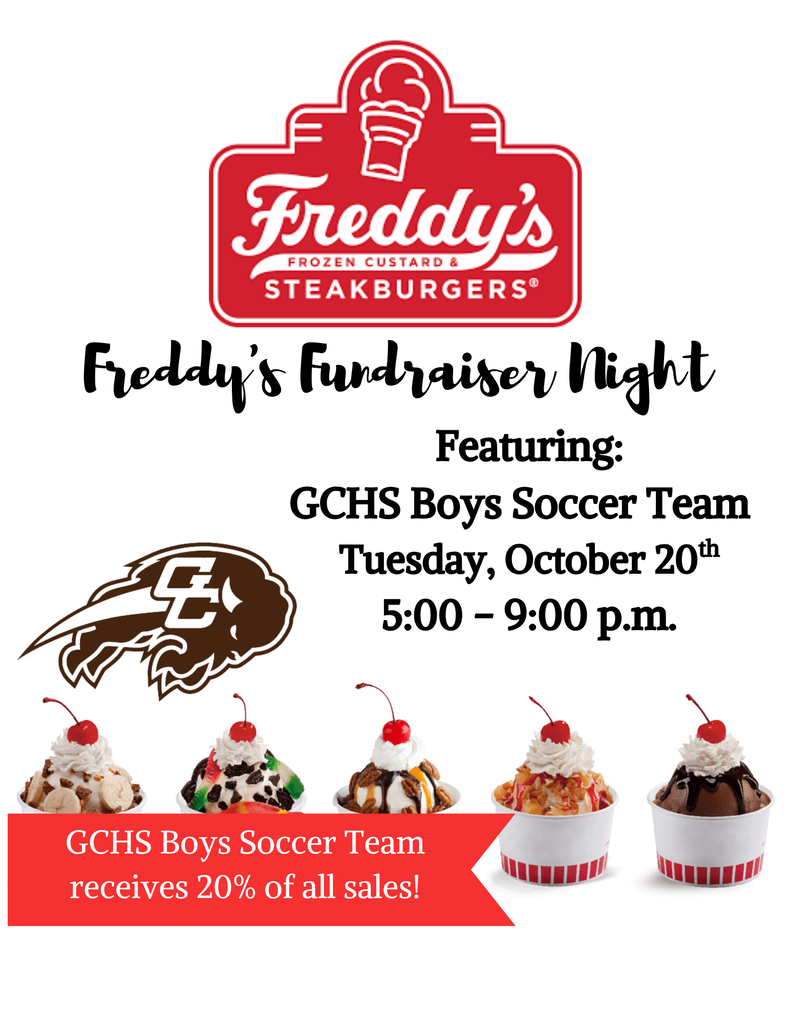 Freddy's Fundraiser GCHS Boys Soccer Team