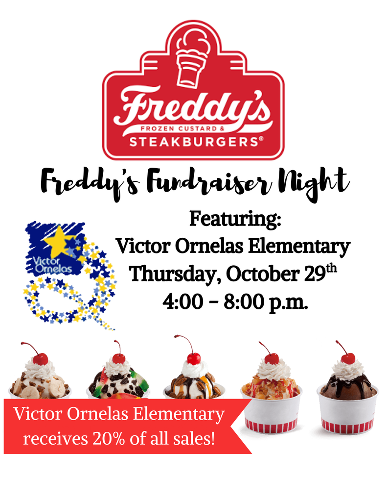 Freddy's Fundraiser Victor Ornelas Elementary 