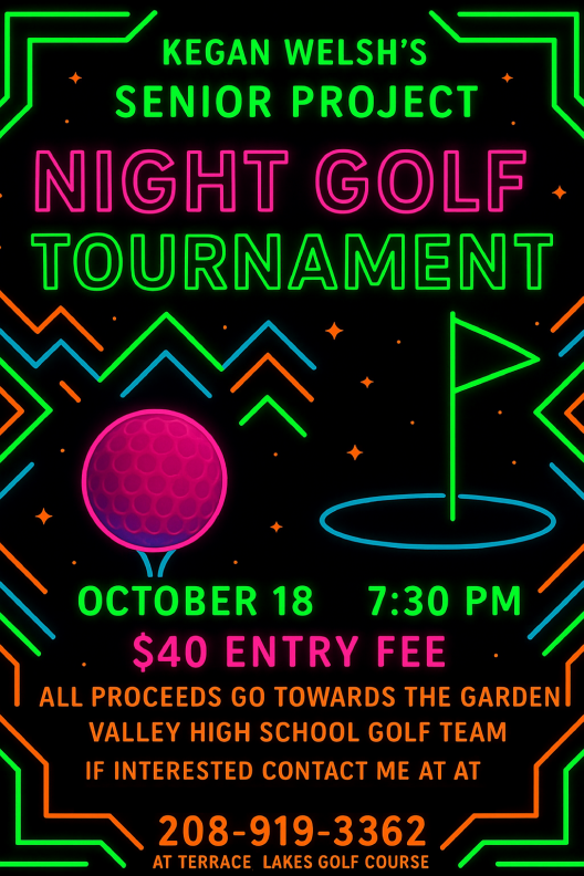 Fundraiser for a new golf team- October 18th at TL