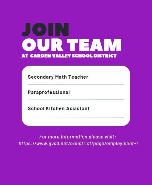 Seeking Math Teacher, Kitchen Aid, Paraprofessional