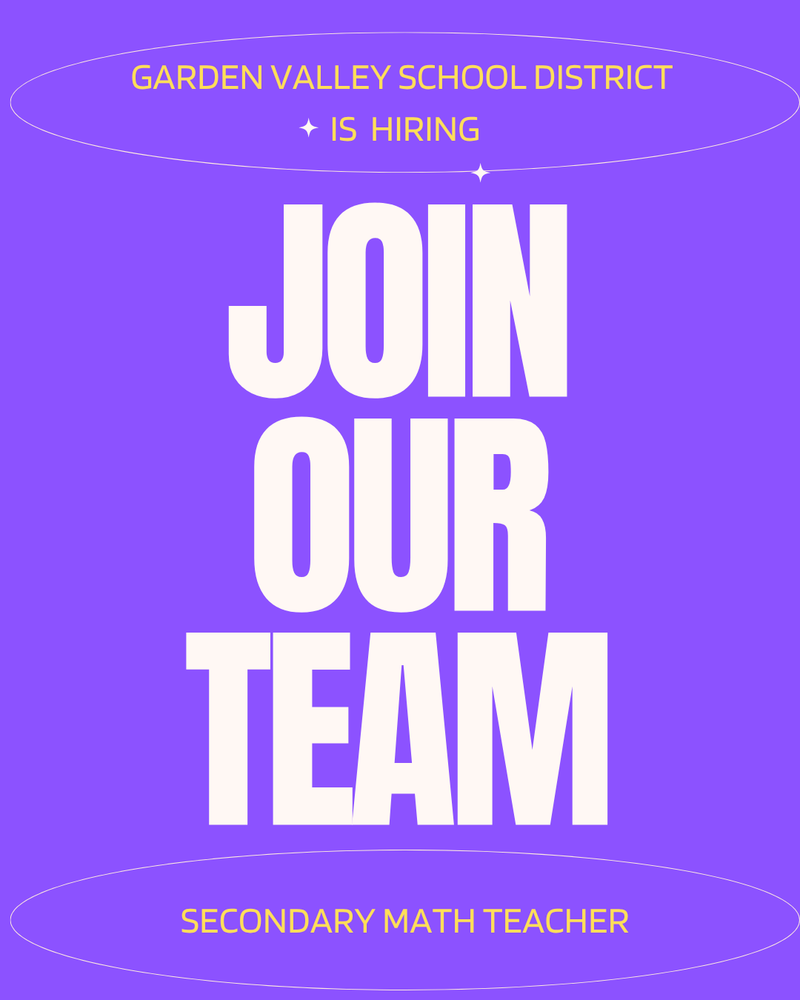 Hiring Secondary Math Teacher for next year