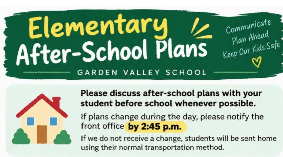 Elementary After School Plans