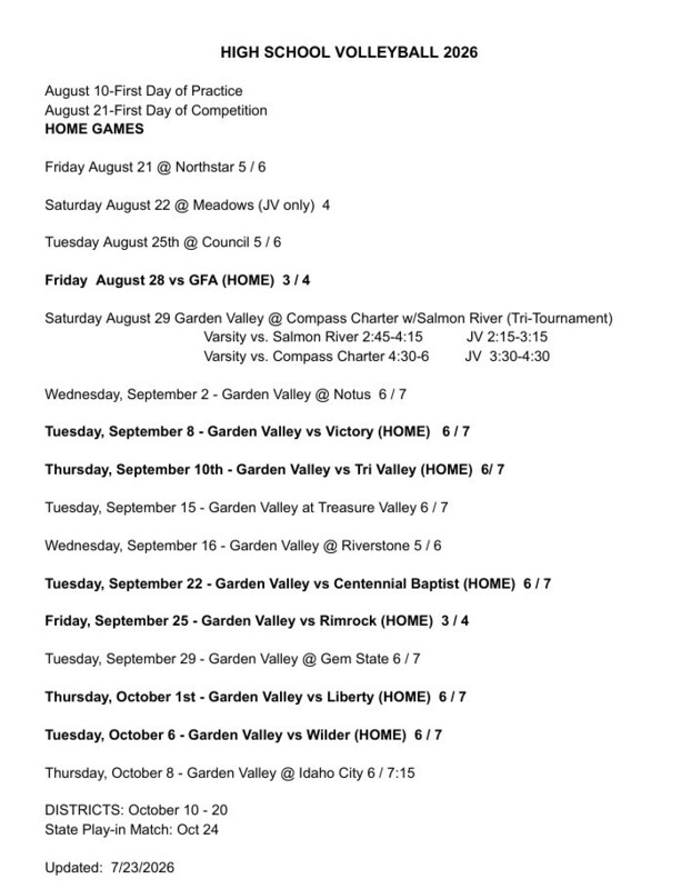 HS Volleyball