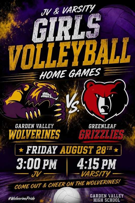 VB GAME FRI 3:00/4:15 vs Greenleaf