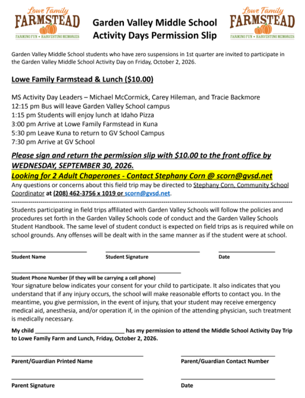 permission slip