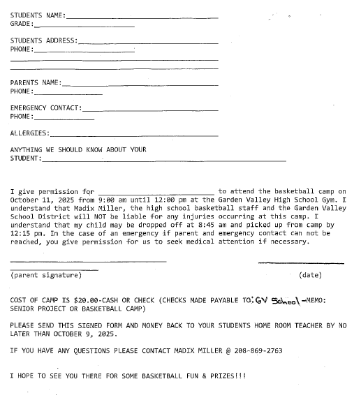 Permission slip