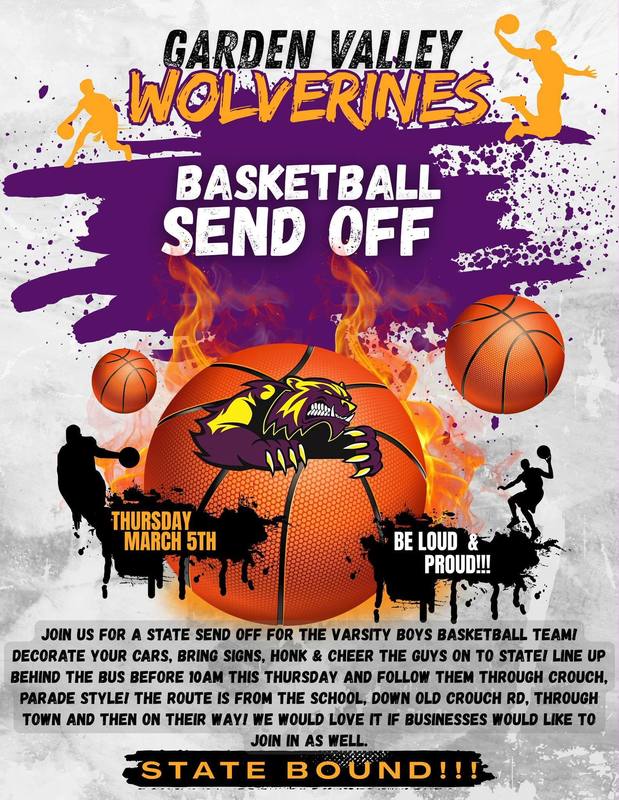 State Basketball Sendoff