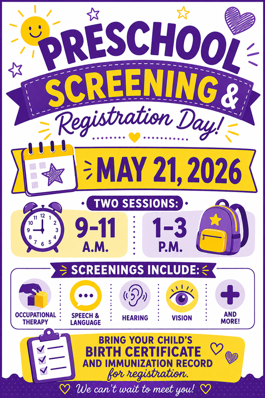 Preschool Screening and Registration