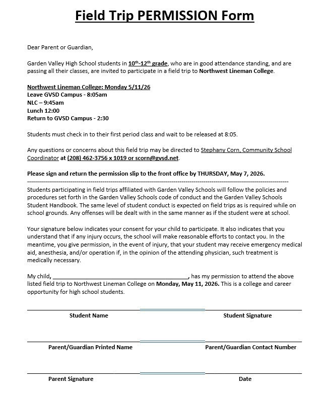 permission slip