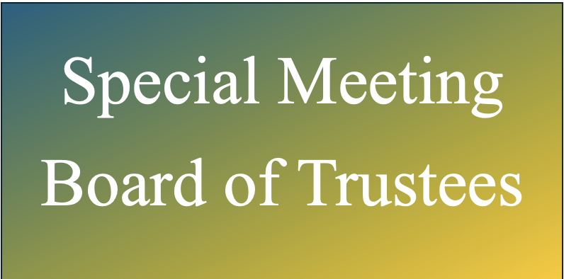 Special Board of Trustees Meeting 05/20/26