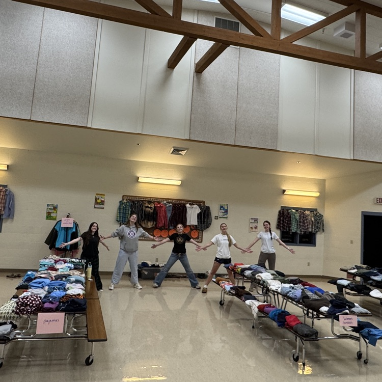 National Honor Society has sorted and folded gently used clothing for you. Please stop by tomorrow 10:00-4:00